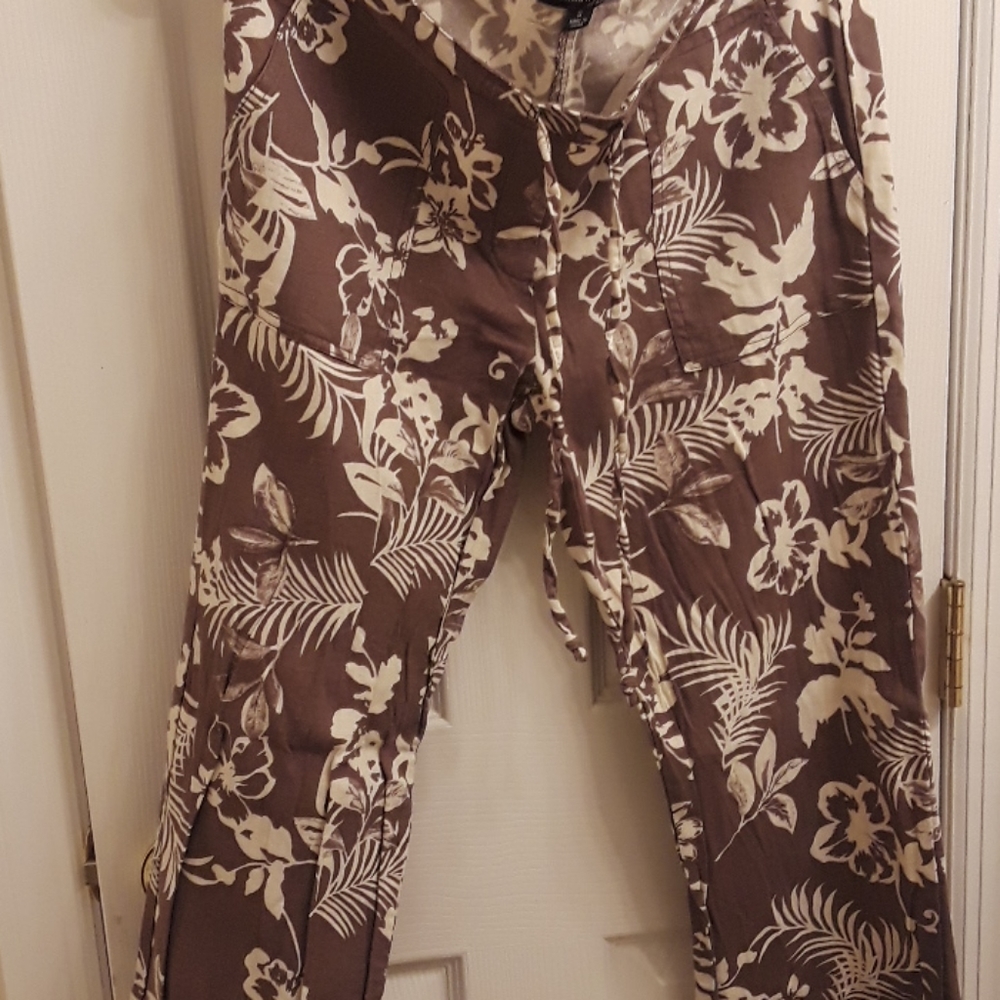Floral Linen Pants